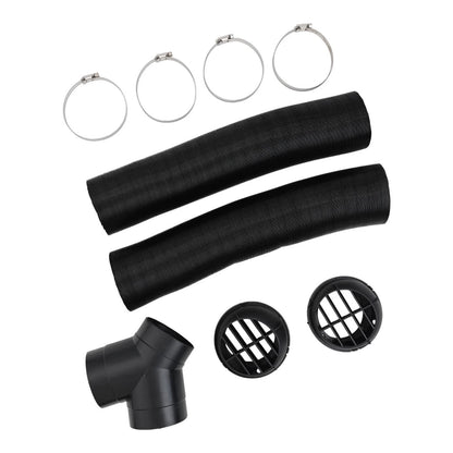75mm Air Diesel Heater Exhaust Y Pipe 2 Outlets 4 Clamps