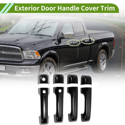 Gloss Black ABS Exterior Door Handle Cover Trim for Ford Bronco (2021-2025)