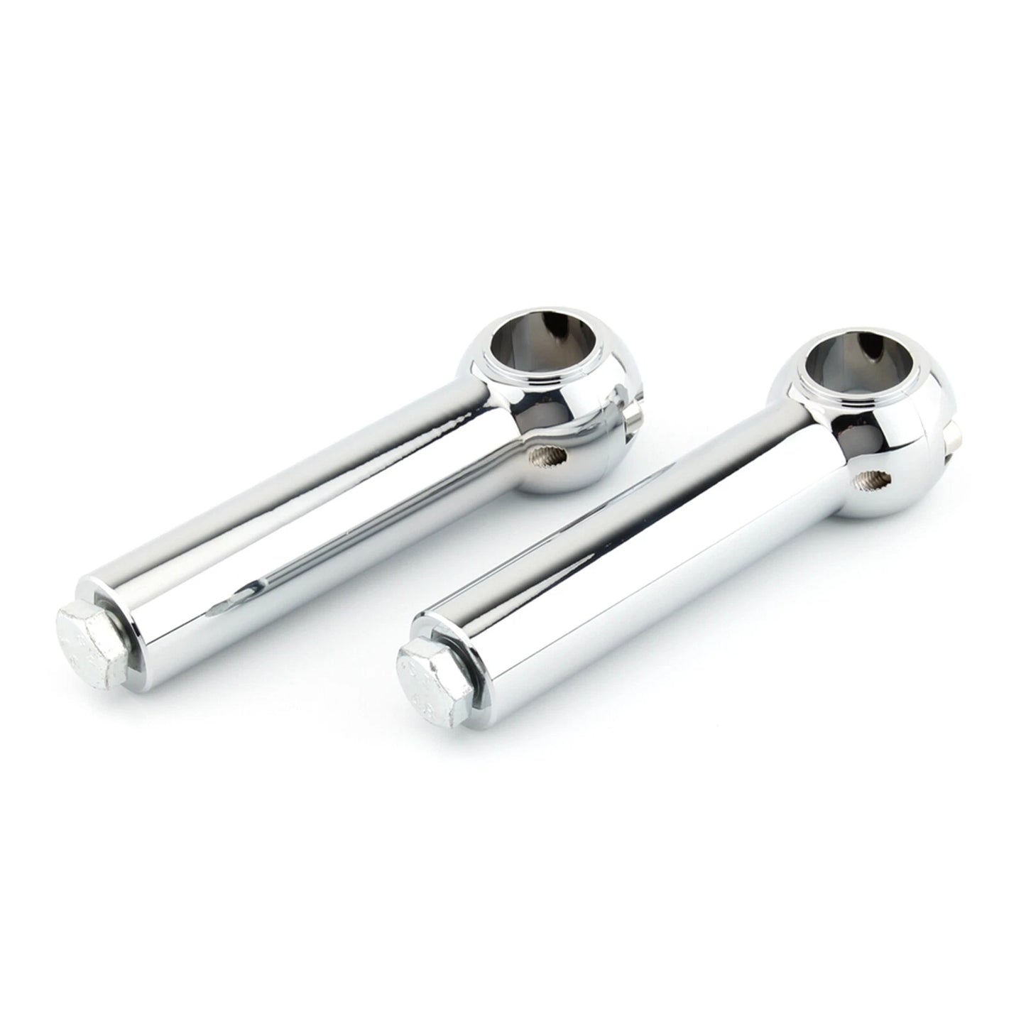 2 x 5" Chrome Handlebar Riser Clamp Kit for Motorcycles