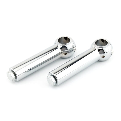 2 x 5" Chrome Handlebar Riser Clamp Kit for Motorcycles