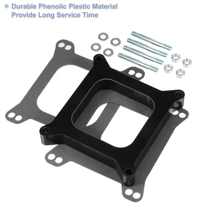 Carb Spacers 1" Tall Open Phenolic Carburetor Spacer Kit for Chevy Ford