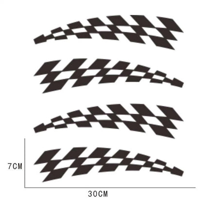 4 Pcs Black Racing Strips Car Side Strip Stickers Universal