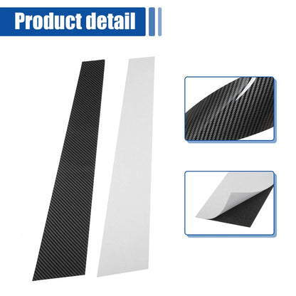 Gloss Carbon Pattern Car Door Window Pillar Post Covers for BMW 5 Series (2011-2017)