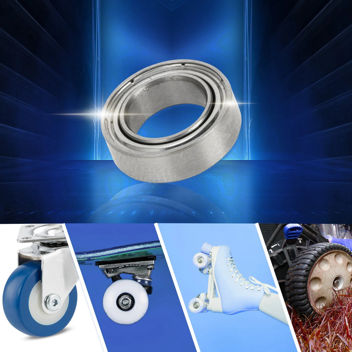 6x10x3mm Deep Groove Ball Bearings for Scooter Skateboard Wheel