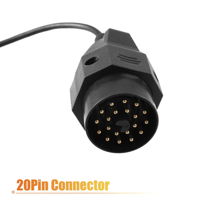 OBD1 20-Pin to OBD2 16-Pin Diagnostic Tool Adapter Cable for BMW (1996-2001)