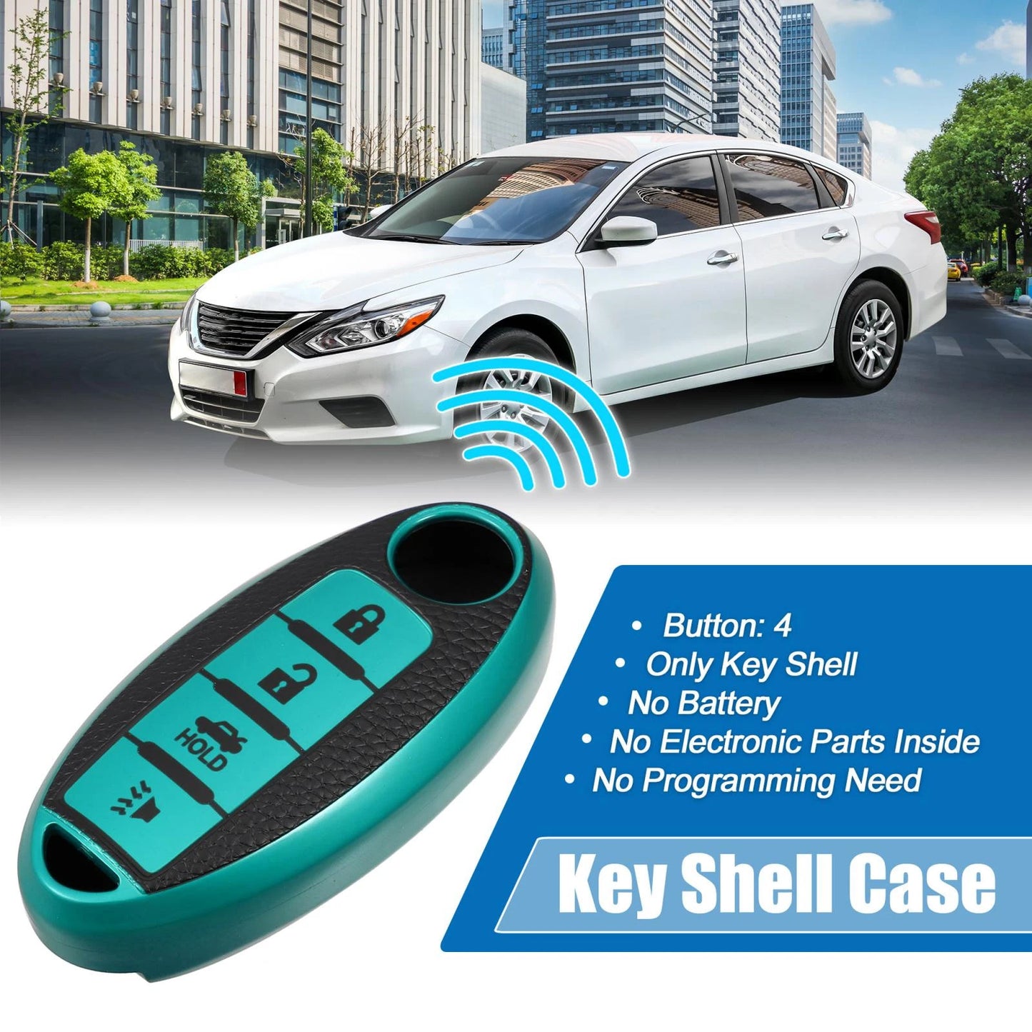 Silicone Key Fob Case Cover Protector for Nissan Cabstar Green