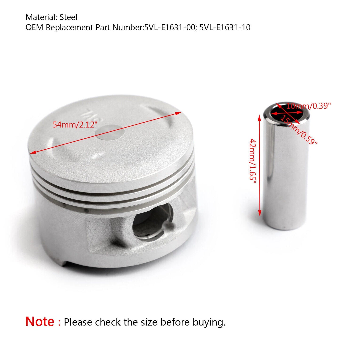 Piston Ring Kit 54mm for Yamaha YBR125 ESD XT125 R/X (2005-2014)