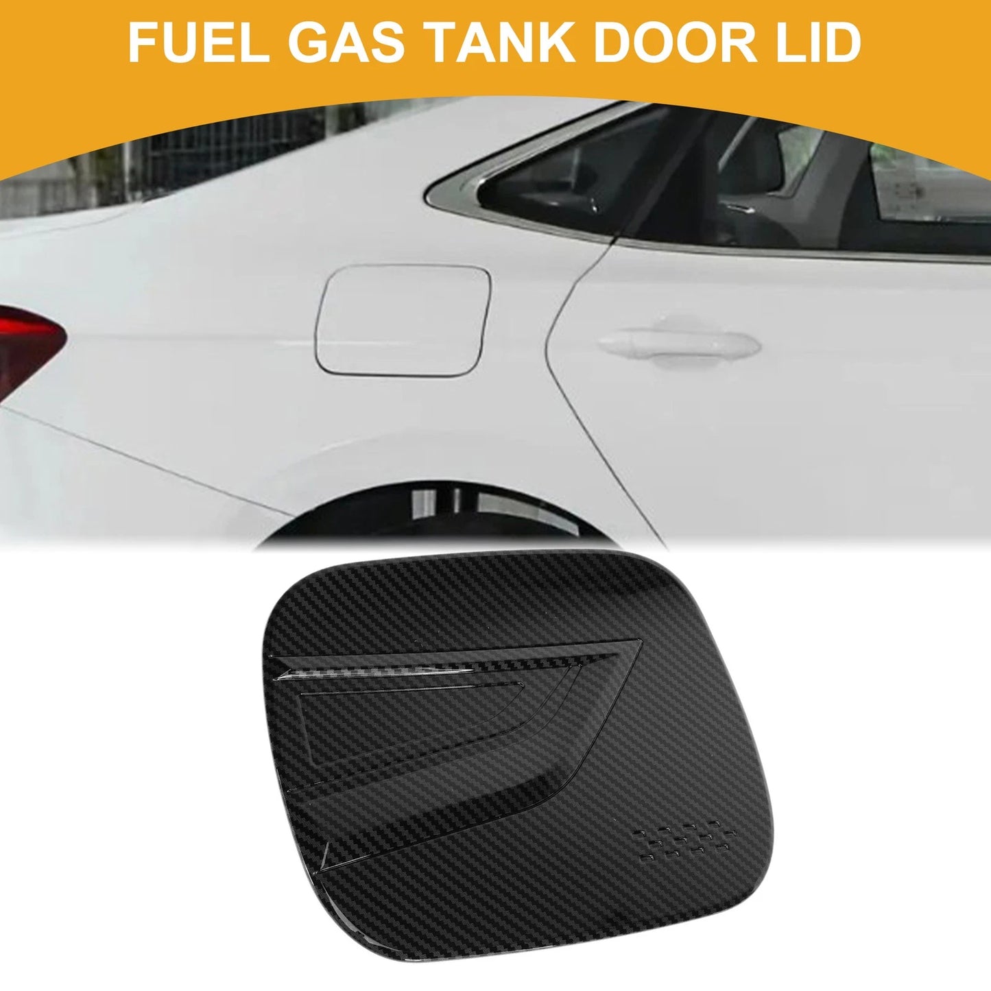 Fuel Tank Door Cap for Lexus NX 2022-2025 Carbon Fiber Black