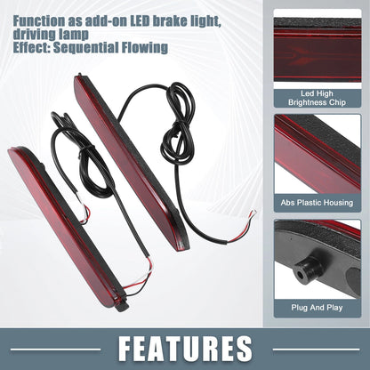 Rear Bumper Reflector Lights  for Toyota Camry (2006-2014) Red