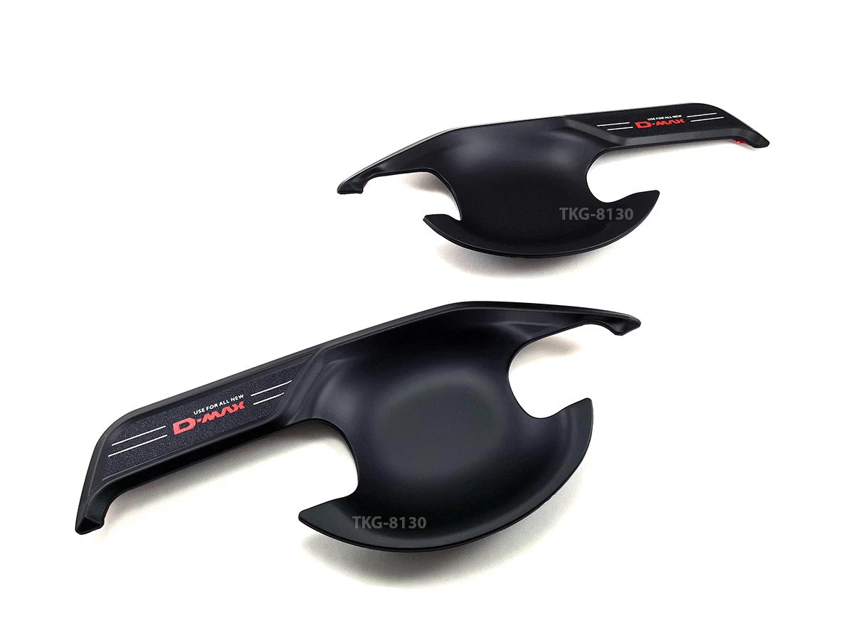 2 x Door Handle Bowls Black Matt for Isuzu D-Max (2016-2018)