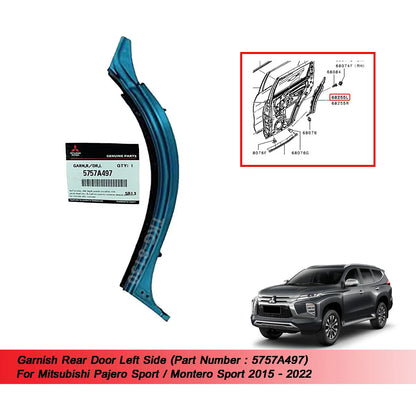 Rear Door Garnish for Mitsubishi Pajero Sport (2015-2022)
