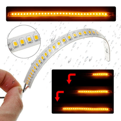 2x Dynamic LED Car Side Mirror Turn Signal Light Strip 18cm for All Cars