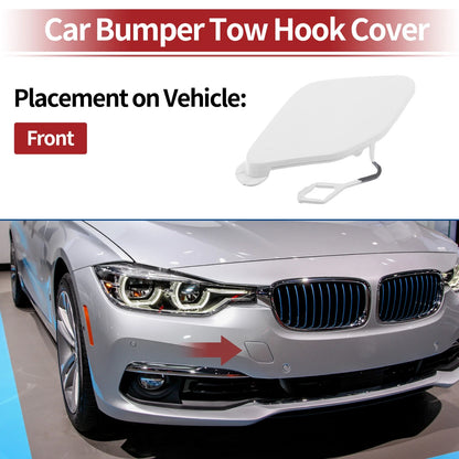 Front Car Bumper Tow Hook Cover for BMW 320i (2016-2018) - White 1 x Cover