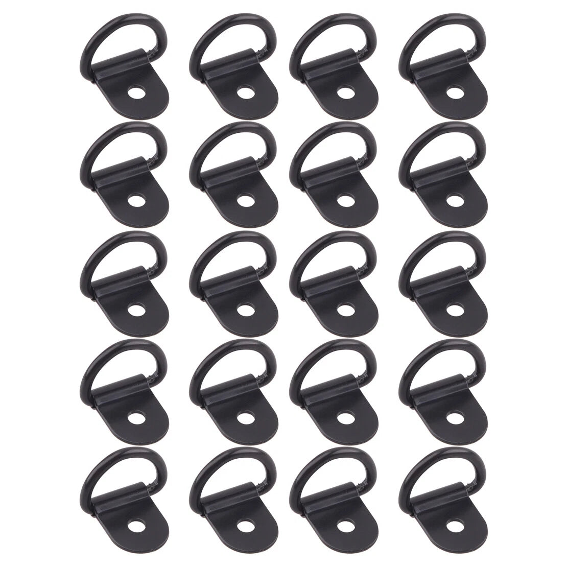 20 x Black D Shape Tie Down Anchors for Car Truck Trailer RV Boat