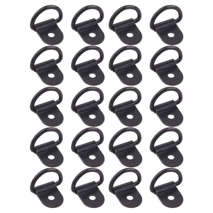 20 x Black D Shape Tie Down Anchors for Car Truck Trailer RV Boat