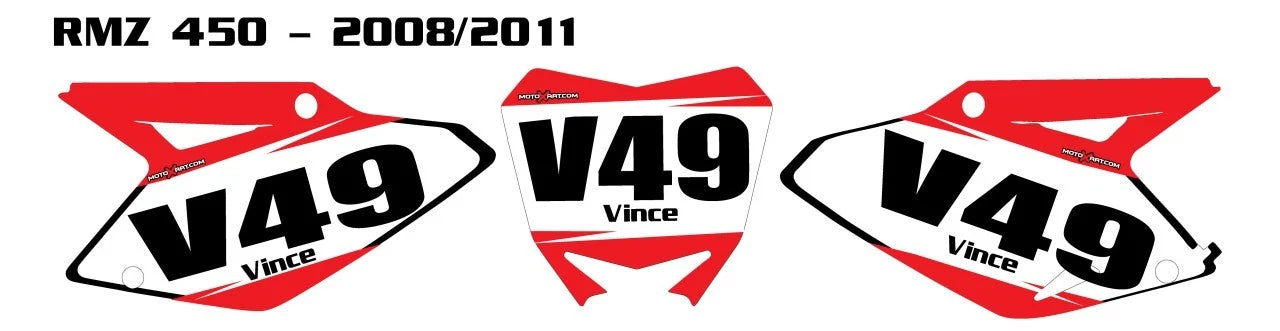 Custom Number Graphics for Suzuki RMZ 450 (2008-2011)