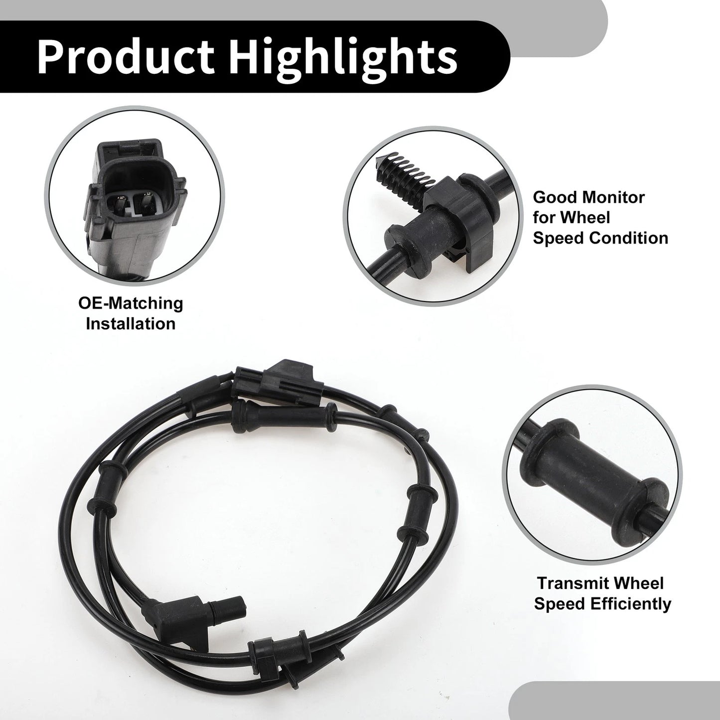 ABS Sensor Front Left/Right for Dodge Ram 2500 Pickup (2010-2018)