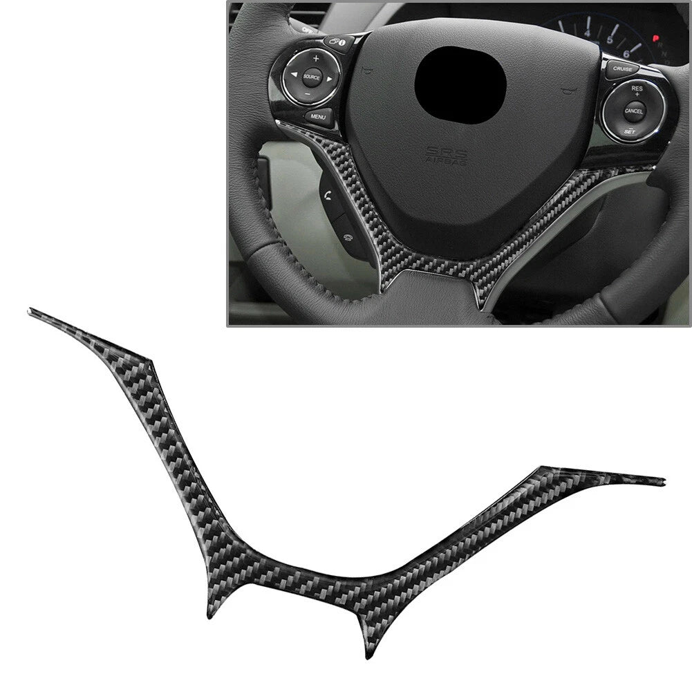 Carbon Fiber Steering Wheel Cover Trim for Honda Civic (2012-2015)