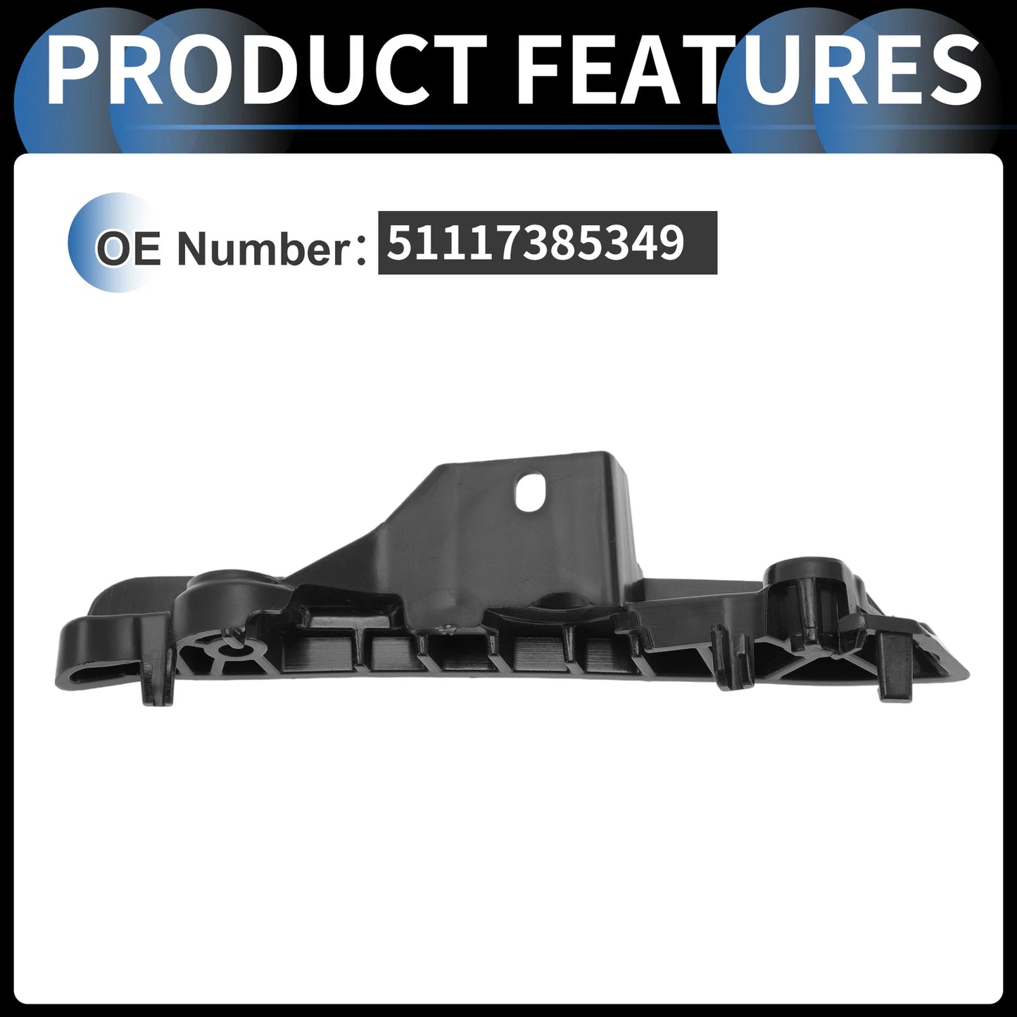 Left Front Bumper Retainer Bracket for BMW M550i xDrive (2018-2022)