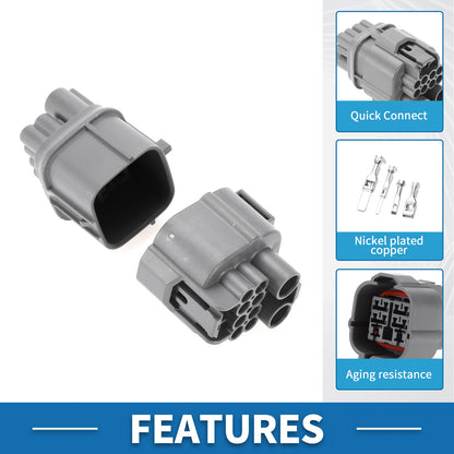 10 Pin High Current Wiring Harness Connector Plug for Honda Acura 1 Set