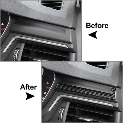 Carbon Fiber Navigation Frame Cover Trim for Audi A4 A5 S4 S5 RS4 RS5 (2009-2023)