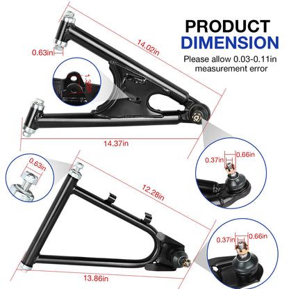 Front Upper/Lower A-Arm Set for Yamaha Banshee 350 YFZ350 (1987-2006)