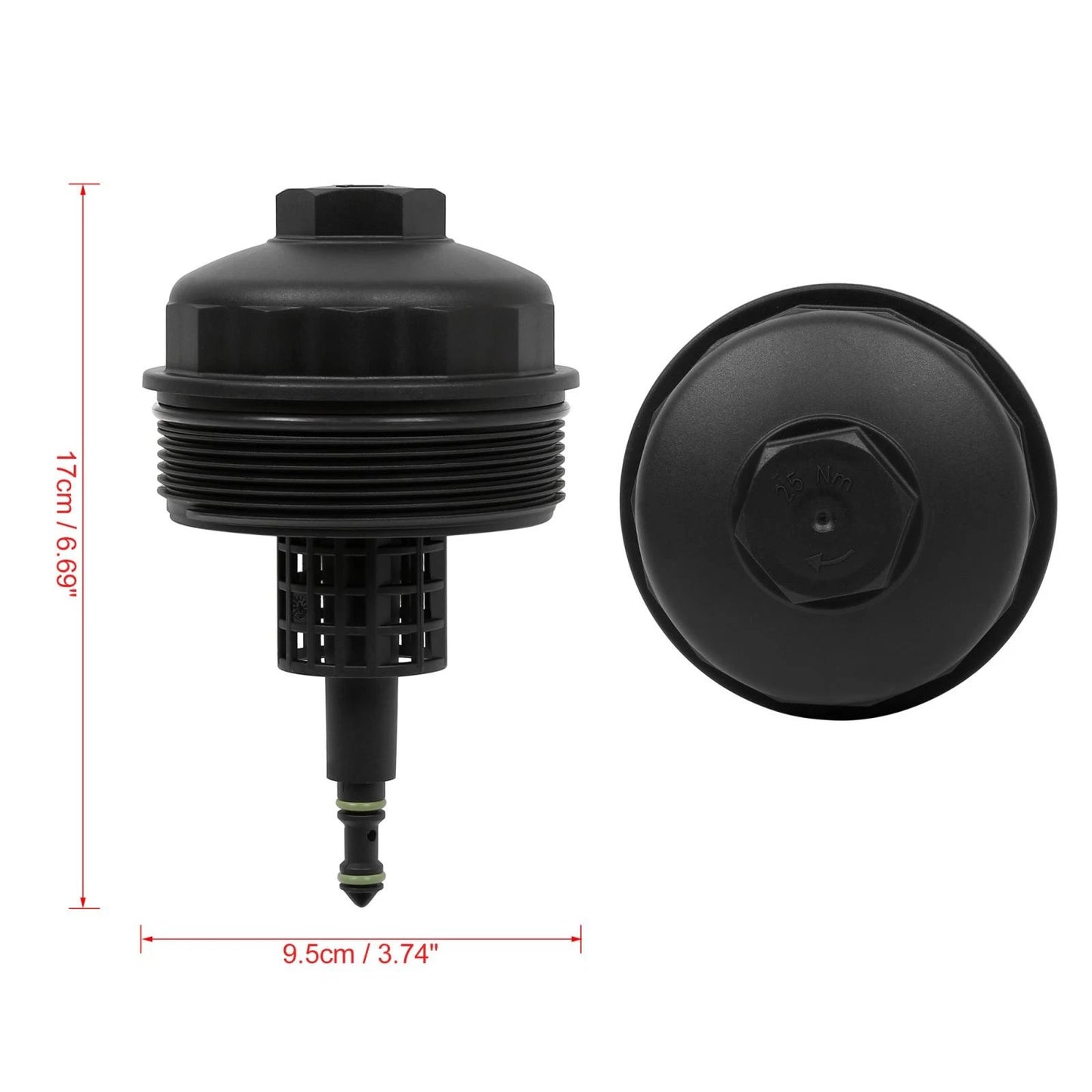 Black Oil Filter Cap Cover for BMW E88 E90 E60 E63 (2007-2013)