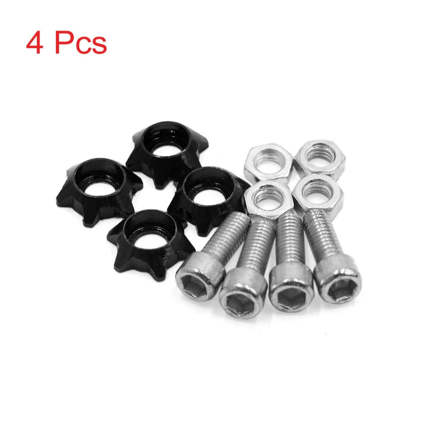 4Pcs Black 6mm Thread Motorcycle Hex License Plate Bolts Screws for Motorcycle