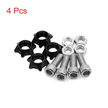 4Pcs Black 6mm Thread Motorcycle Hex License Plate Bolts Screws for Motorcycle