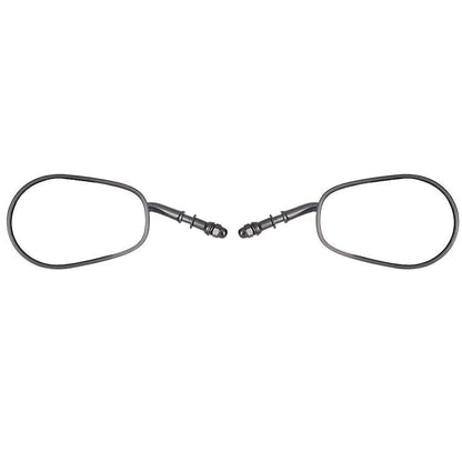 2 x Oval Universal Motorcycle Rear View Mirrors for Harley Street Bob (2007-2023)