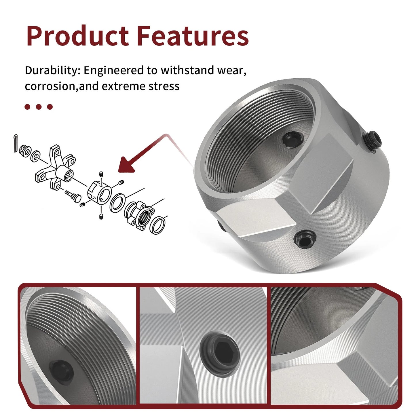 Axle Lock Nut for Yamaha YFZ450R/YFZ450X 2009-2024