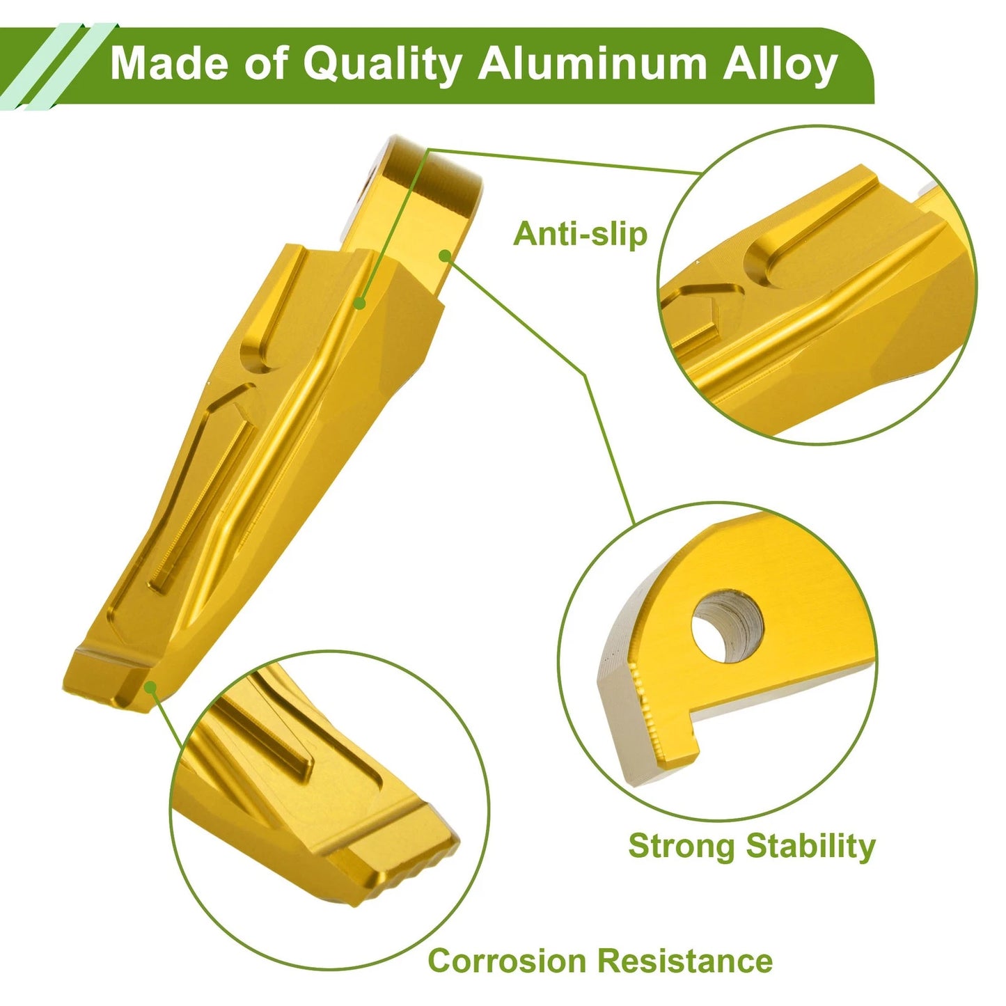 Foot Pegs 1 pair Gold Tone for Yamaha TMAX 530 (2012–2019)