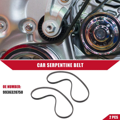 Serpentine Belt for Toyota Camry 1992 DLX LE SE XLE 2.2L (1992) 2 x Pieces