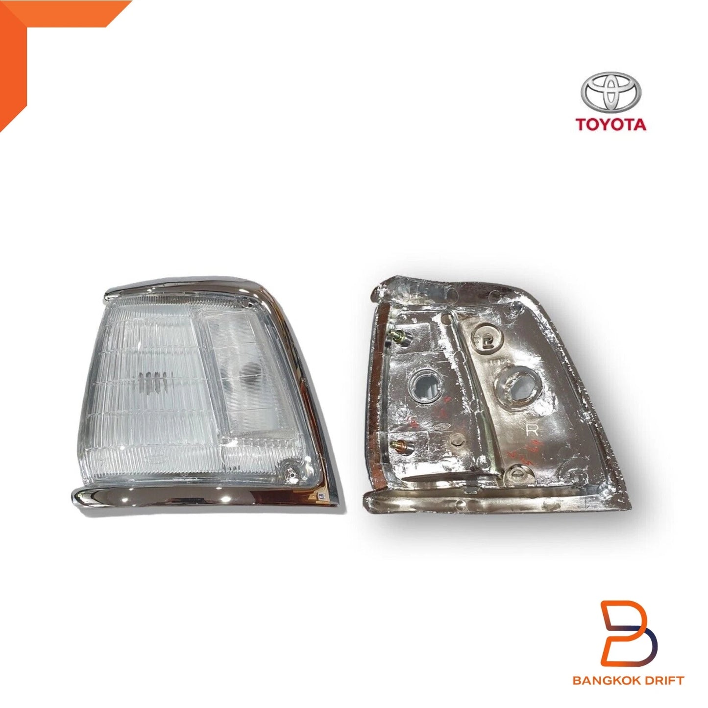 Chrome White Turn Signal Light Blinker Lamp for Toyota Hilux (1988-2005)