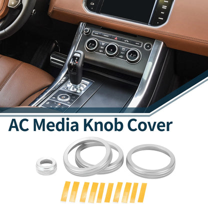 Media Tune Knob Cover 4 x for Land Rover Range Rover Vogue (2014-2017)