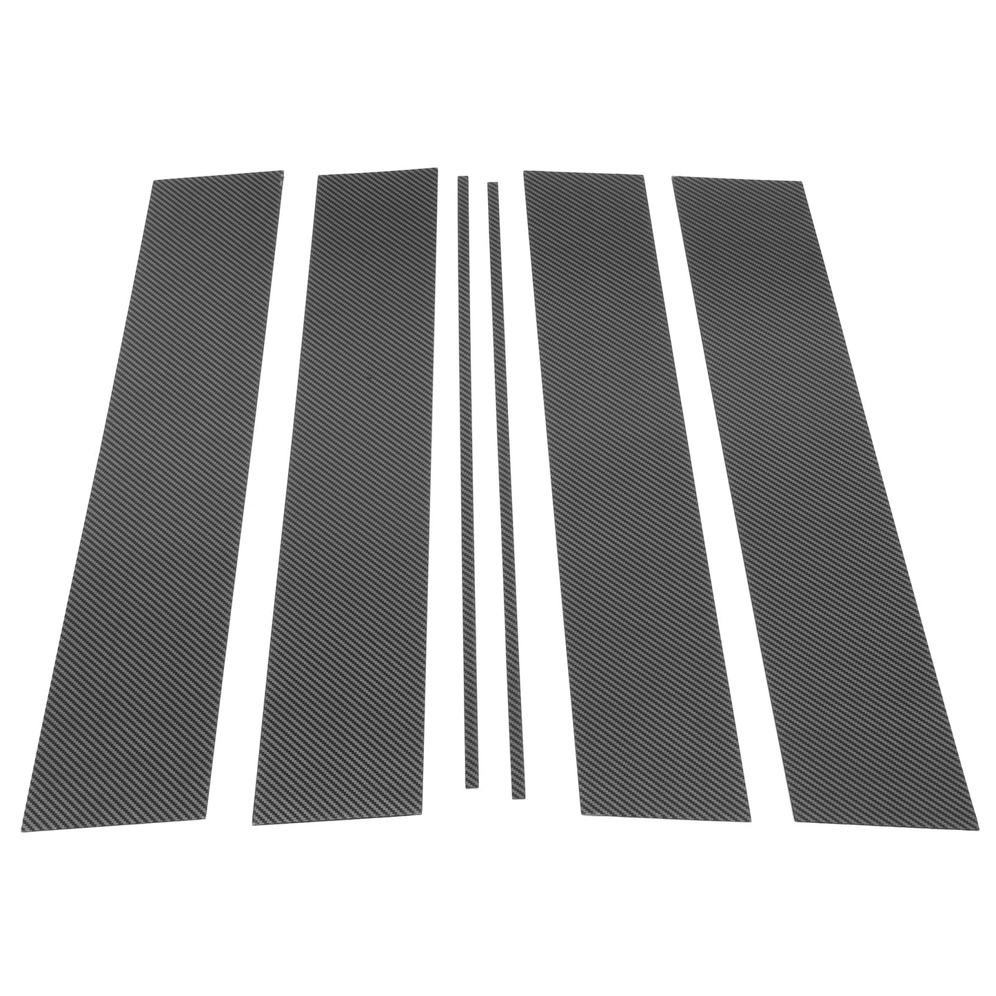 6 Pcs Door Pillar Window Trim for Honda Odyssey (2005-2010) Black Carbon Fiber