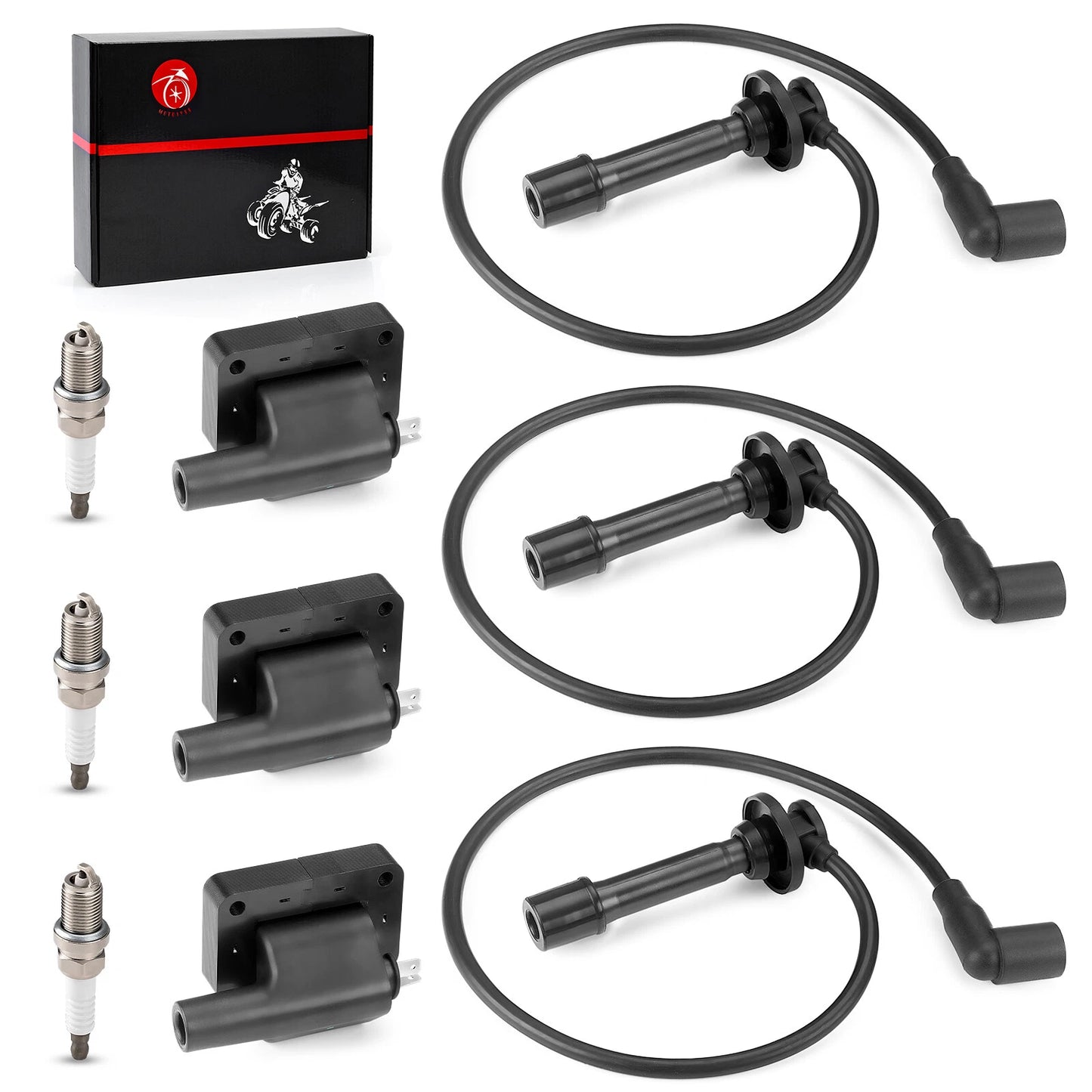 Ignition Coil & Spark Plug Kit for Kawasaki Mule PROFX/FXR/FXT KAF820