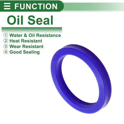 Oil Seal / 75x95x12mm / TPU Rotary Shaft Seal High Pressure Blue 5 Pcs for Make