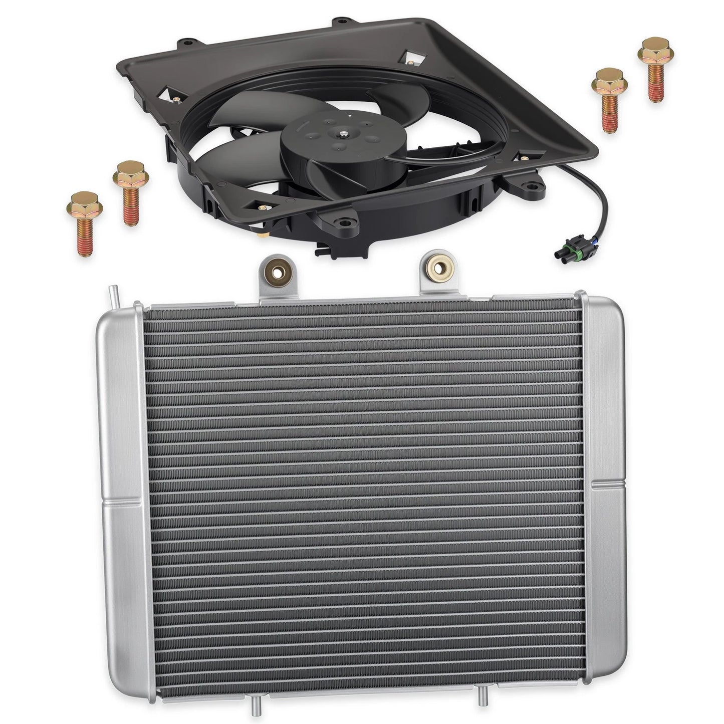 Aluminum Radiator & Cooling Fan for Polaris Sportsman 800 6x6 2009-2014