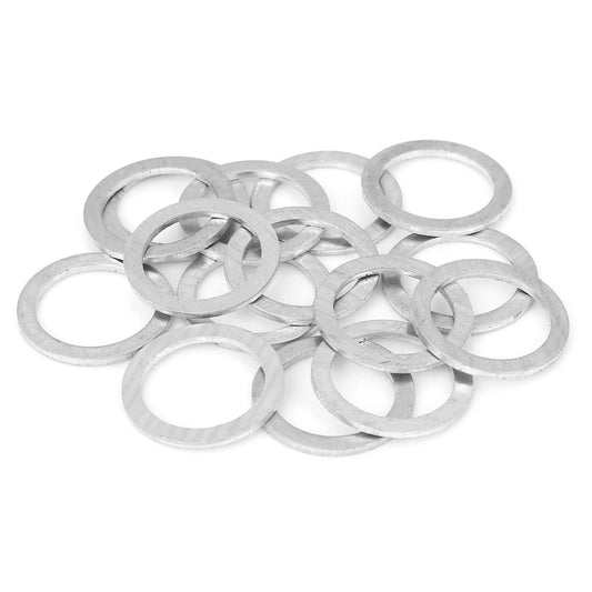 15 x M18 Silver Tone Oil Drain Plug Gaskets for Volvo