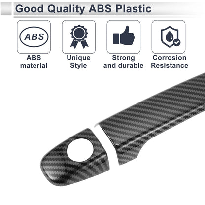 Carbon Fiber Black Door Handle Cover Trim for Toyota Prius (2010-2015)