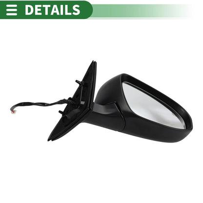 Right Door Mirror for Toyota Camry (2012-2014) Manual Folding Gloss Black