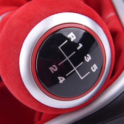 Suede Leather 5 Speed Gear Shift Knob for VW Golf MK5 MK6 R32 GTI (2004-2009)