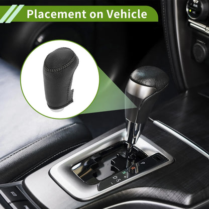 Car Gear Shift Knob Cover for Chevrolet Malibu Pebbled Black Gray (2016-2020)