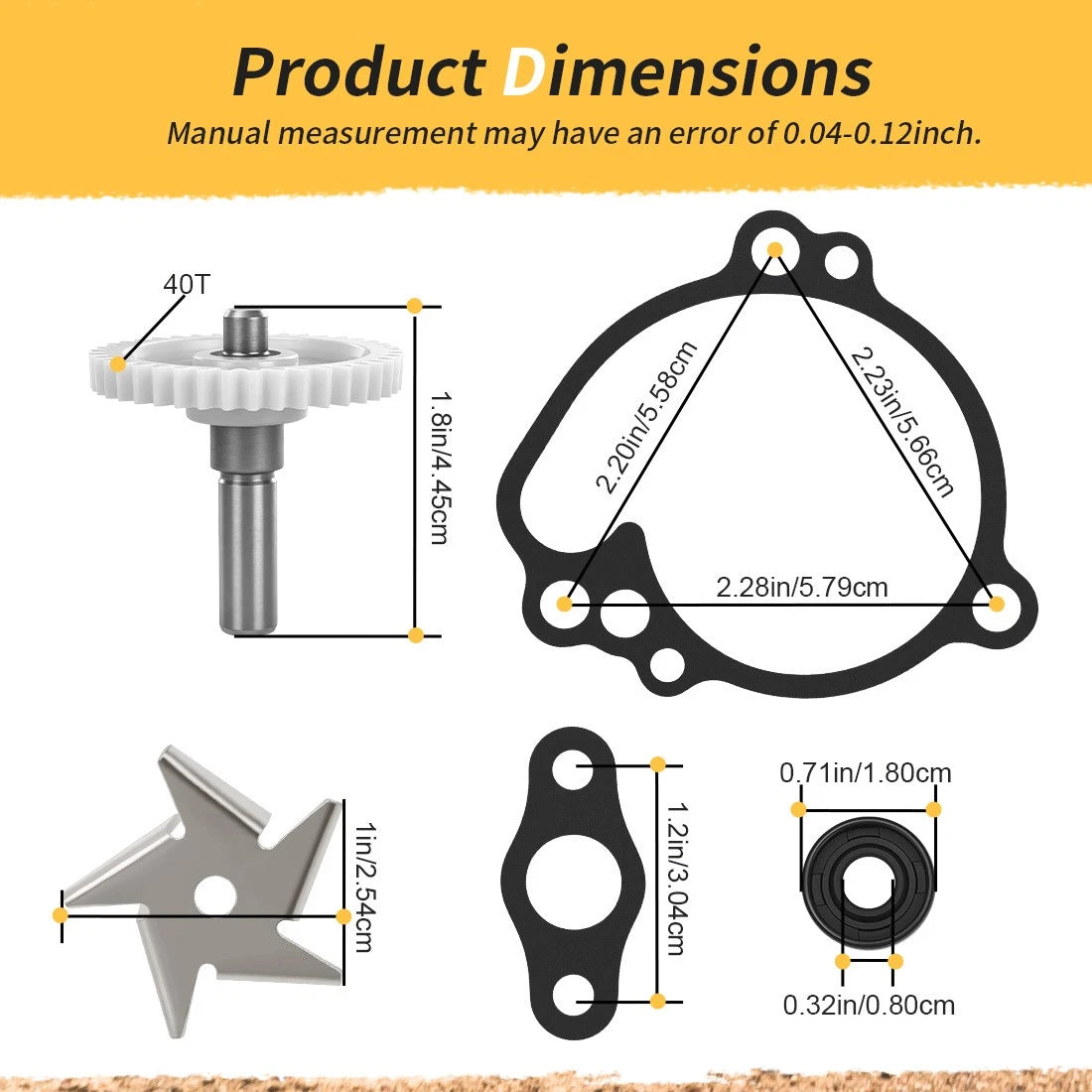 Water Pump Impeller Gear Rebuild Kit Gasket Oil Seal for Kawasaki KX65