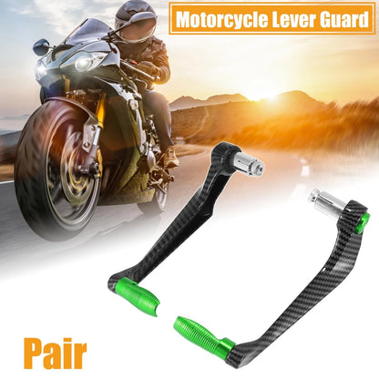 2 x 7/8" M/C Brake Clutch Lever Guard 22mm Green for Universal