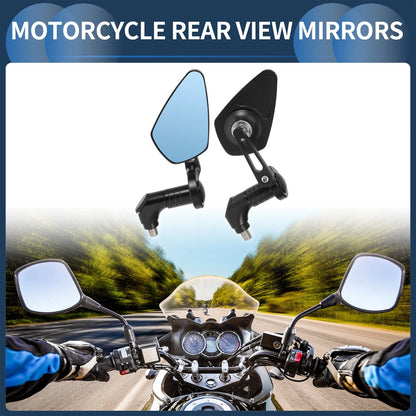 1 Pair Motorcycle Rear View Mirrors Aluminum