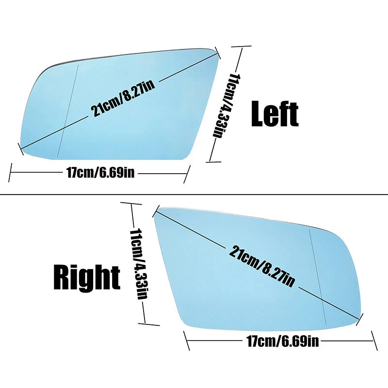 Heated Left & Right Side Mirror Glass for BMW E60 E61 E63 E64 525i 530i 535i