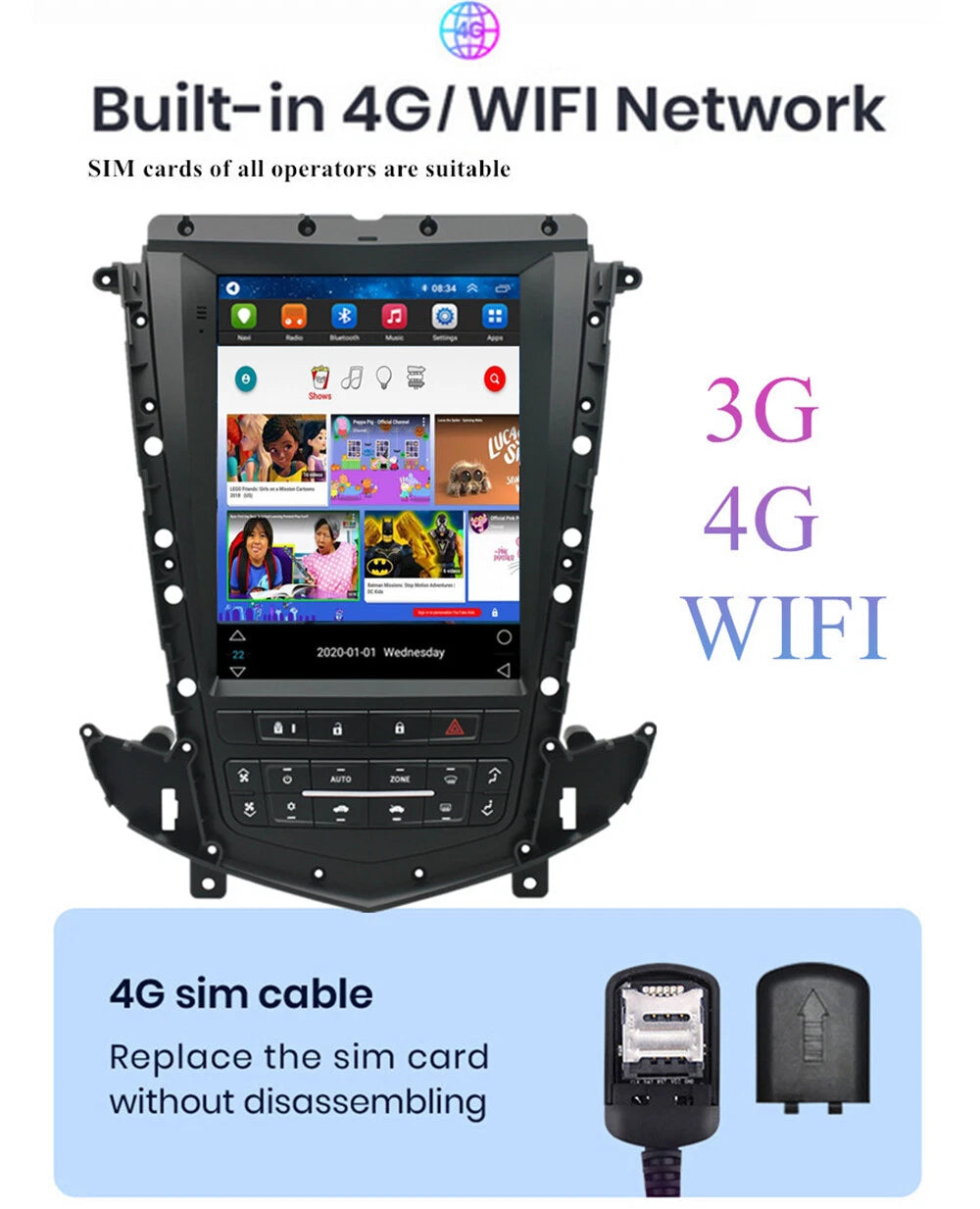 9.7" Android 10 Stereo Radio GPS for Cadillac SRX (2009-2012)