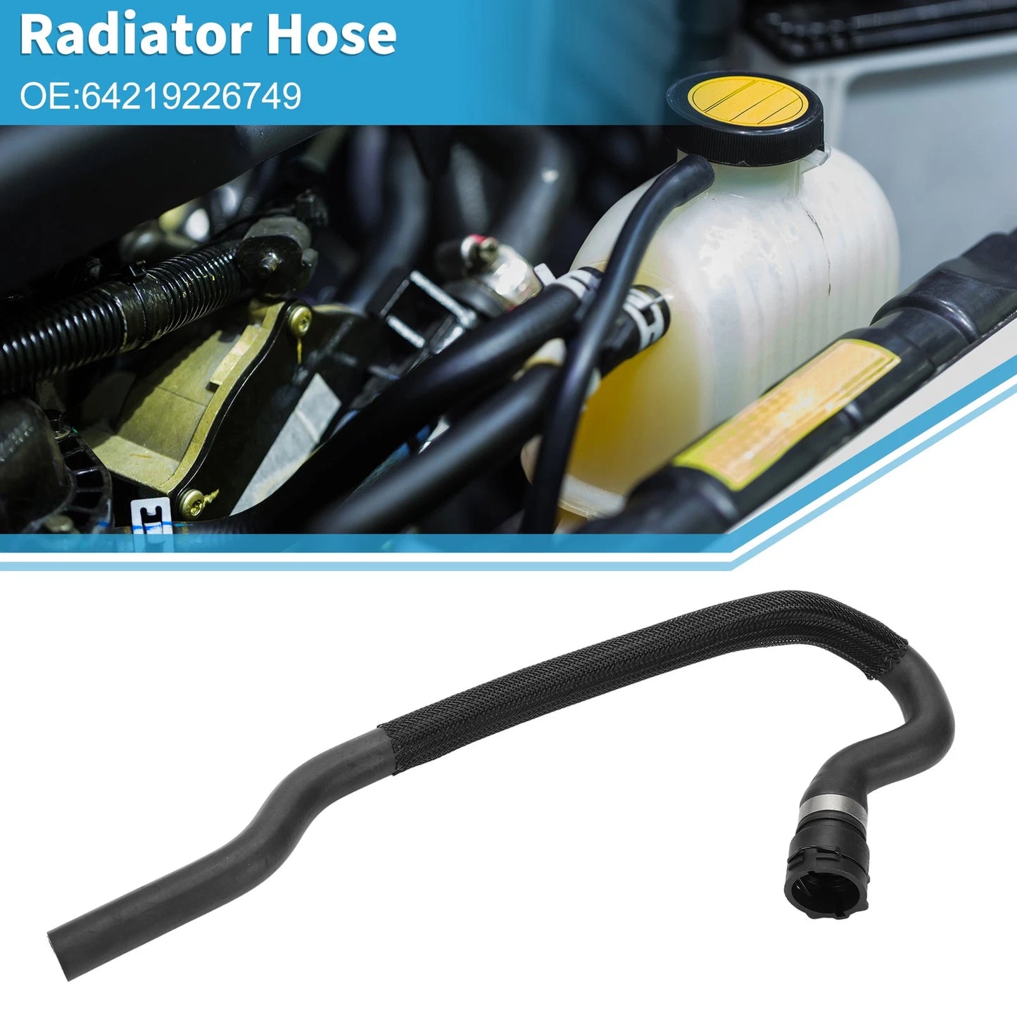 Radiator Hose for BMW 528i 2012-2016 Rubber Black 1 x Piece